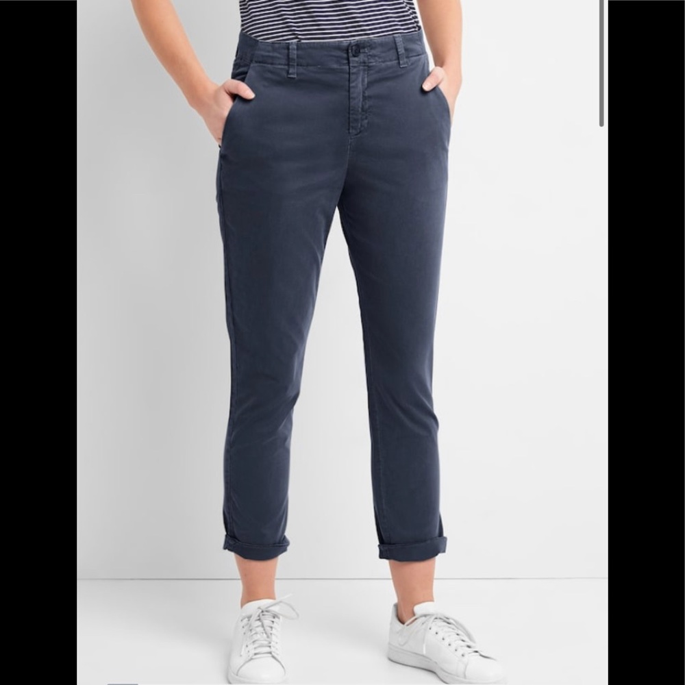 NWT Gap Girlfriend Twill Stripe Khakis